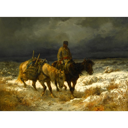 Horseman on the Russian Steppe